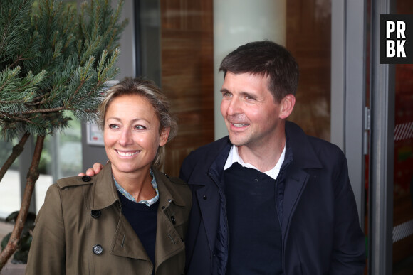 Anne-Sophie Lapix, Thomas Sotto au village des internationaux de France de tennis de Roland Garros 2019 à Paris le 7 juin 2019. © Cyril Moreau / Bestimage