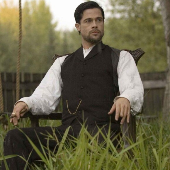 Brad Pitt dans L'Assassinat de Jesse James par le lâche Robert Ford.