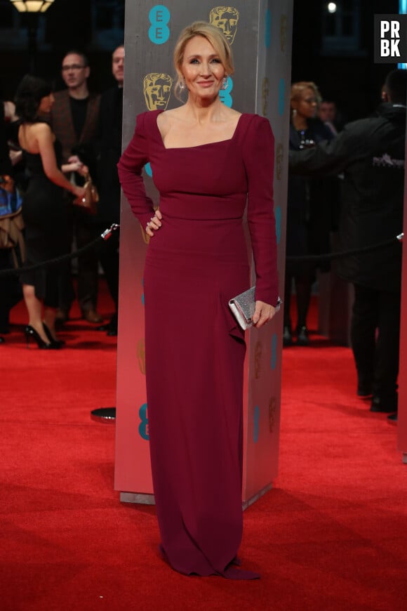 J.K Rowling - Arrivées aux BAFTA 2017 (British Academy Film Awards) au Royal Albert Hall à Londres, le 12 février 2017. 