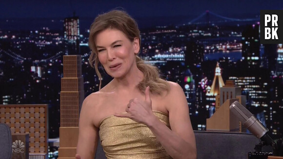 Renée Zellweger sur le plateau de l'émission "The Tonight Show Starring Jimmy Fallon" à New York, le 8 mars 2022.