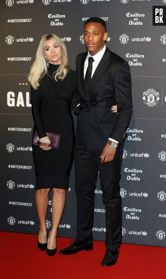 Mélanie Da Cruz et son ex Anthony Martial lors du dîner de gala "United For Unicef" à Manchester.