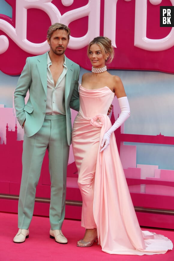 Ryan Gosling et Margot Robbie à la première du film Barbie à Londres