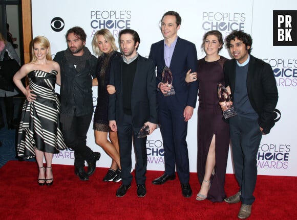 Jim Parsons, Kaley Cuoco, Simon Helberg, Kunal Nayyar, Melissa Rauch, Mayim Bialik - Choice Awards 2016 à Los Angeles..