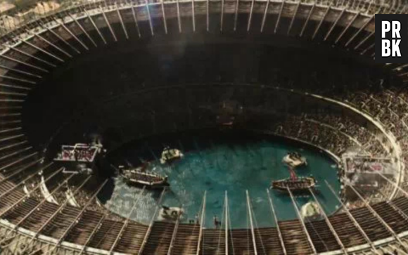 Le Colisée infesté de requins dans Gladiator 2.