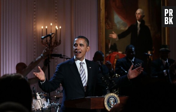Barack Obama avant son mini concert