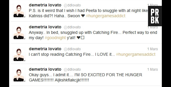 Demi Lovato révèle son addiction à Hunger Games
