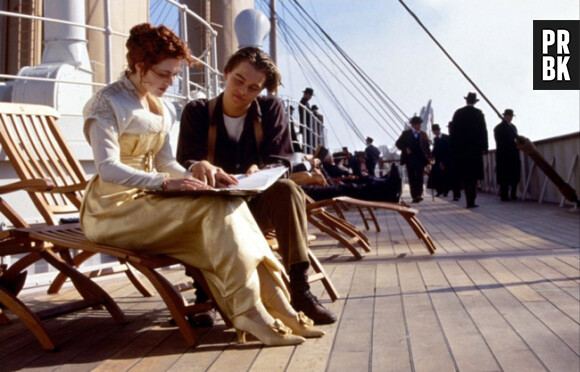 Leonardo Dicaprio et Kate Winslet fous l'un de l'autre dans Titanic