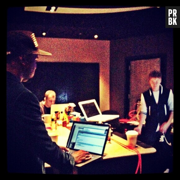 Justin et Kanye West en plein travail