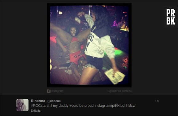 Rihanna joue les bad girl avec des gogo danseuses
