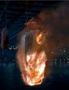 Voiture en feu dans The Amazing Spider-Man