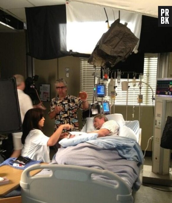 Eric Dane sur le tournage de la saison 9 de Grey's Anatomy