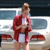 Miley Cyrus fan des bottines en cuir