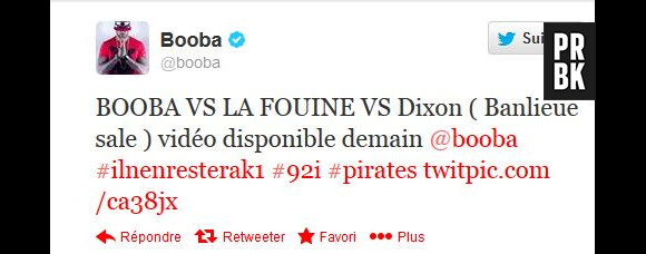 Booba : le clash contre La Fouine relancé sur Twitter