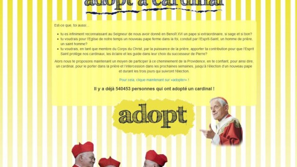 Adopte un cardinal : l'élection du pape passe aussi par internet