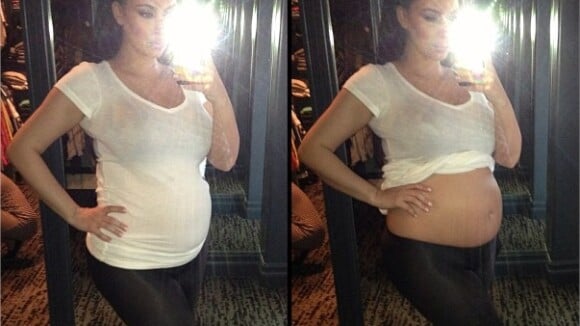 Kim Kardashian enceinte : son bidon exposé sur Instagram