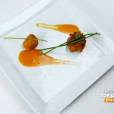 Le plat gastronomique de Jean-Philippe, à base d'épluchures et cou de canard en demi finale de Top Chef 2013