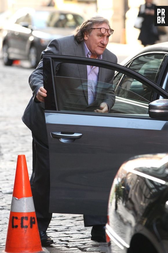 Gérard Depardieu et Jacqueline Bisset sur le tournage du film sur l'affaire DSK