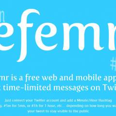 Efemr : l'appli 100% Twitter pour limiter la durée de vie des tweets