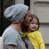 David Beckham a fait plein de bisous à sa petite Harper