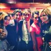 Lea Michele, entourée du cast de Glee à l'Upfront Fox le 13 mai