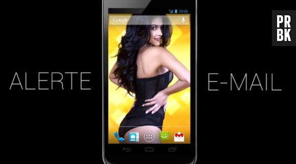 Ayem et l'alerte email de son application mobile.