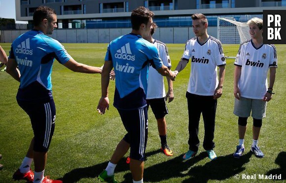 Niall Horan, Louis Tomlinson et Liam Payne ont rencontré les joueurs du Real Madrid