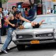 Taylor Lautner se fait tabasser pour son film à New York le 24 juin 2013.