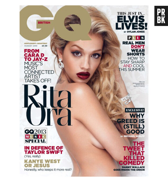 Rita Ora nue en Une de GQ pour le mois de juillet 2013