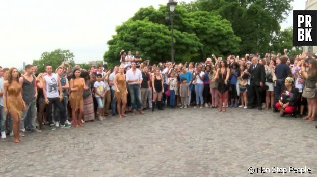 Shy&#039;m participe au flash mob Danse avec les stars 4 au Sacré Coeur le 2 juillet 2013
