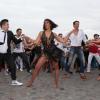 Shy'm au flash mob Danse avec les stars 4 le 2 juillet 2013 à Paris