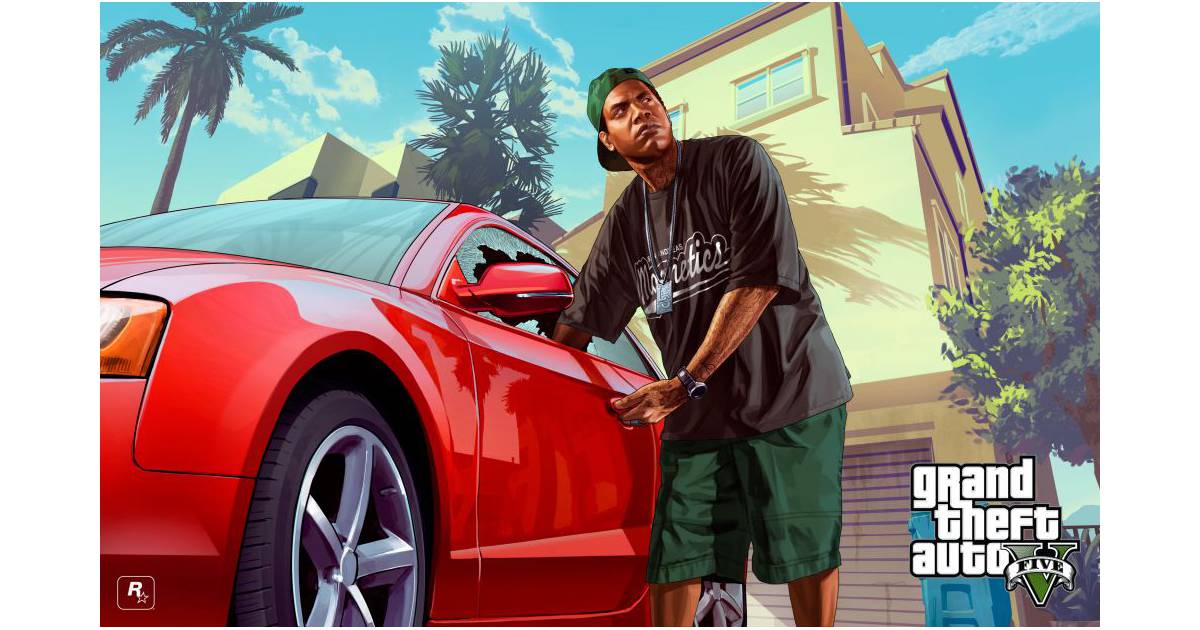 Un fond d'écran de GTA 5 avec le personnage de Lamar - Purebreak