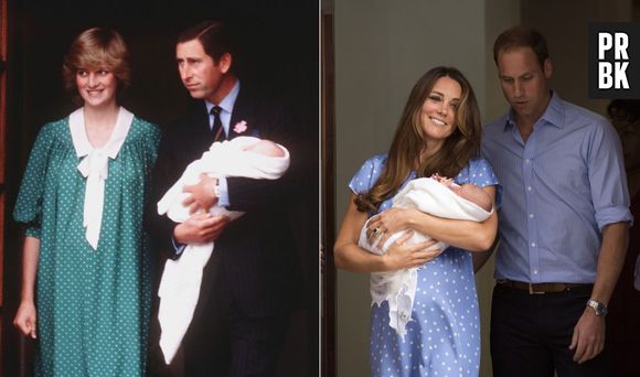 Kate Middleton en 2013 et Diana en 1982 : des sorties de maternité similaires ?