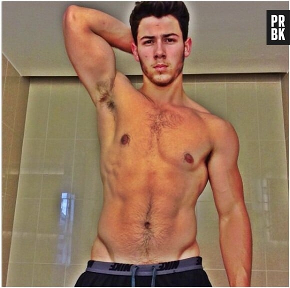 Nick Jonas torse nu sur Instagram, le 30 juillet 2013