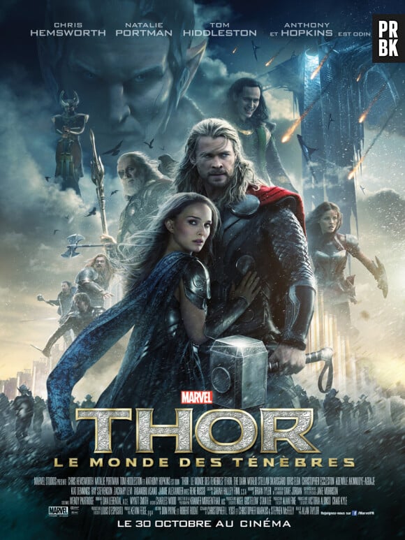Nouveau poster de Thor 2 avec Chris Hemsworth, Natalie Portman, Tom Hiddleston et Anthony Hopkins