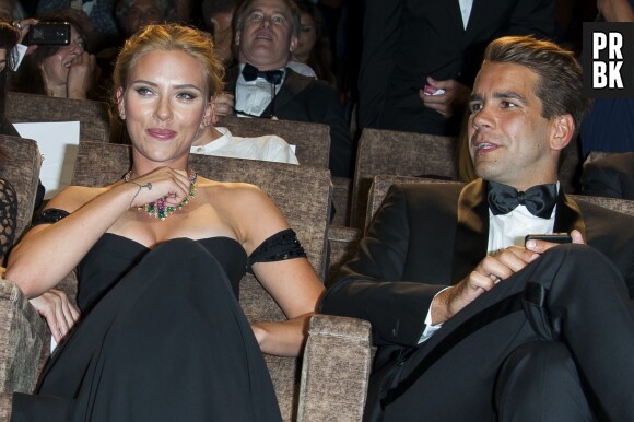 Scarlett Johansson et Romain Dauriac à la Mostra de Venise