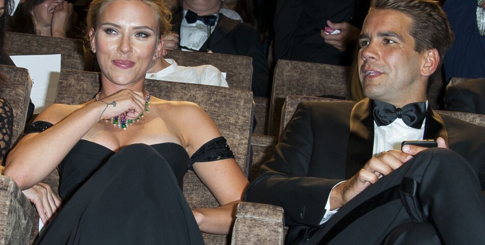 Scarlett Johansson et Romain Dauriac à la Mostra de Venise
