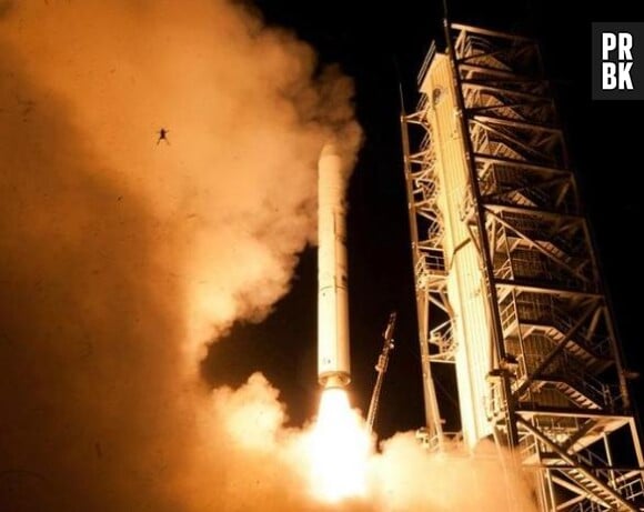 Une grenouille propulsée à plusieurs dizaines de mètres par le souffle d'une réacteur d'une fusée.