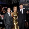 Jennifer Lawrence, Josh Hutcherson et Liam Hemsworth lors de l'avant-première d'Hunger Games à Los Angeles