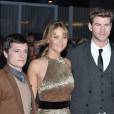 Jennifer Lawrence, Josh Hutcherson et Liam Hemsworth lors de l'avant-première d'Hunger Games à Londres