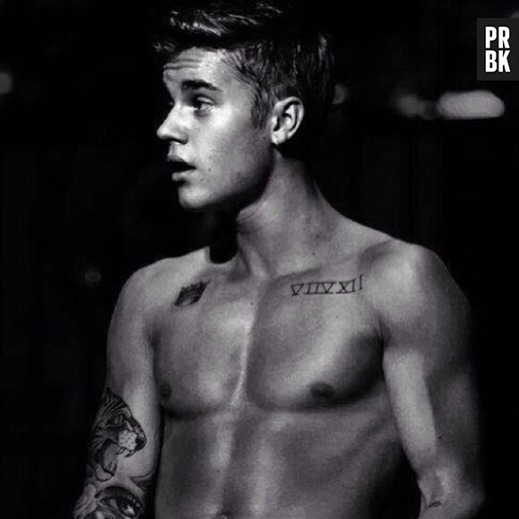 Justin Bieber torse nu sur une photo Instagram publiée le 3 octobre 2013