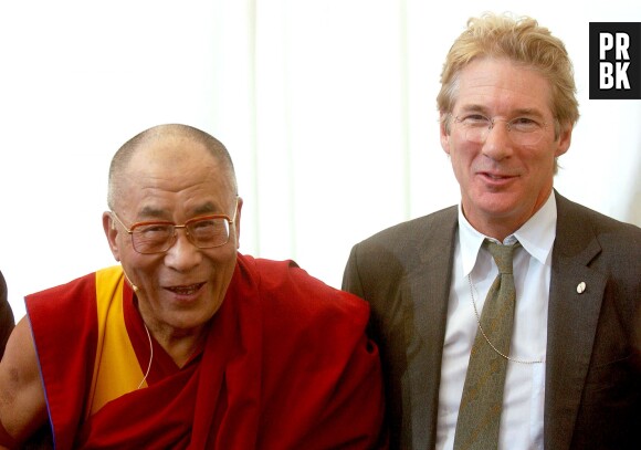 Richard Gere, converti au bouddhisme, ici avec le Dalaï Lama en 2003