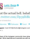 Lady Gaga et le message insolite d'Instagram