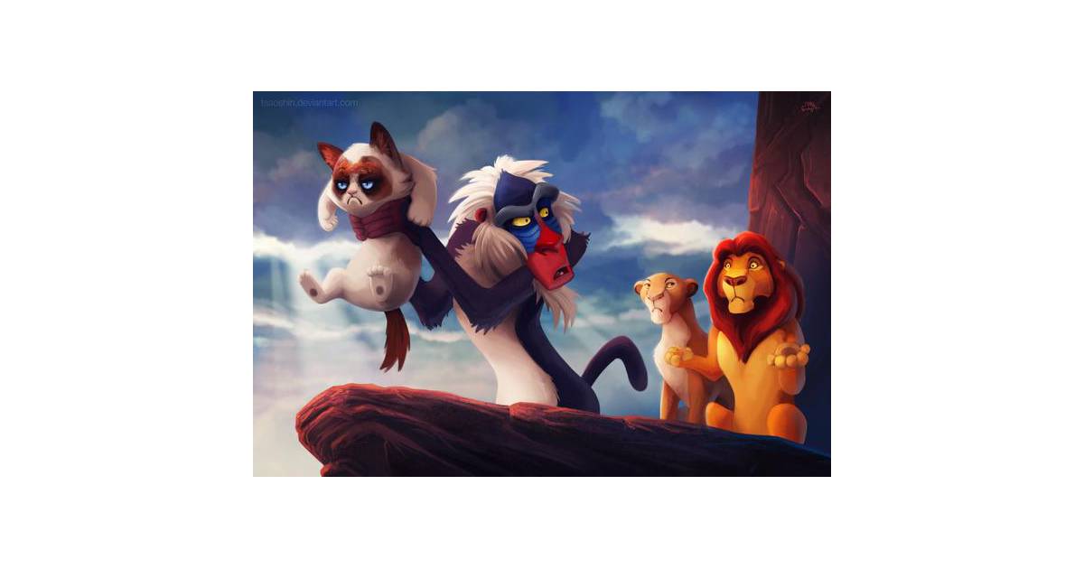 Grumpy Cat en Simba du Roi Lion selon Eric Proctor - Purebreak