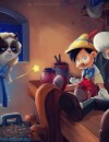 Grumpy Cat en Fée bleue de Pinocchio selon Eric Proctor