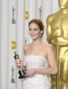 Jennifer Lawrence pendant la cérémonie des Oscars 2013
