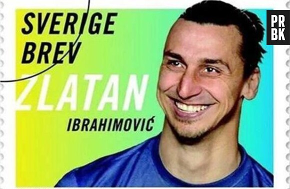 Zlatan Ibrahimovic a sa tête sur un timbre en Suède