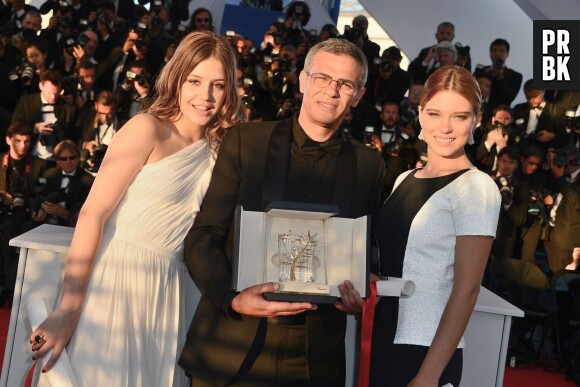 La Vie d'Adèle : Abdellatif Kechiche, Léa Seydoux et Adèle Exarchopoulos au festival de Cannes 2013