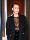 Kim Kardashian : encore un décolleté transparent pour aller au concert de Kanye West à New York, le 19 novembre 2013