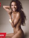 Zoe Saldana pose nue et très maigre pour le numéro de juin 2013 du magazine Allure