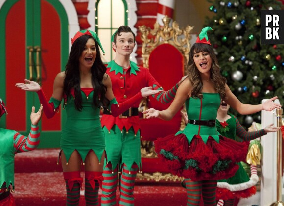 Glee saison 5, épisode 8 : Santana, Kurt et Rachel en elfes pour Noël